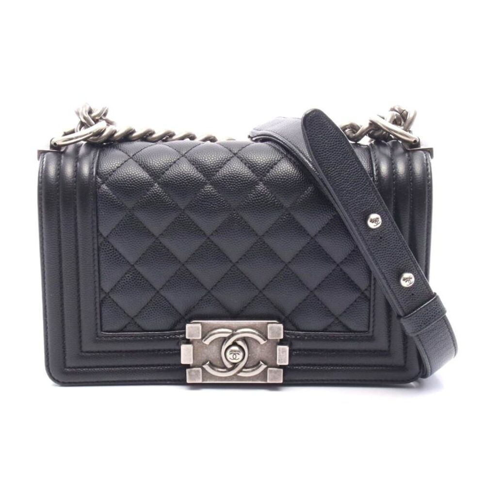 Chanel Boy Small Shoulder Bag Black Caviar Leather